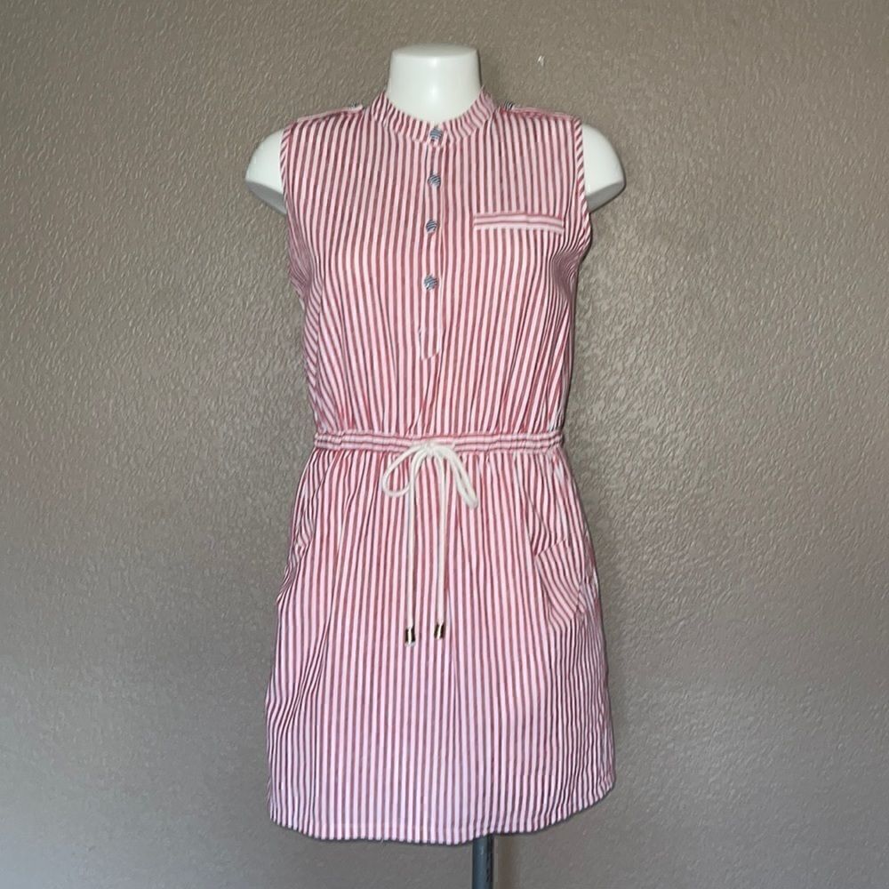 Kling red and white striped dress size 3